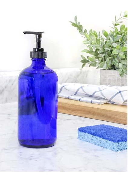Kobalt Mavisi Plastik Şişeler Ve Doldurulabilir Sıvı Sabun (Yurt Dışından) modelleri