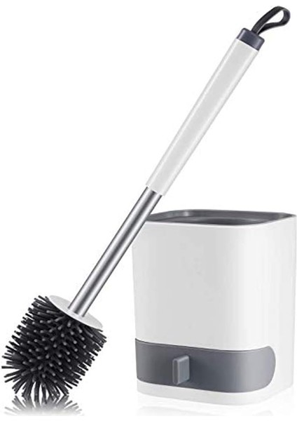 Tuvalet Fırçası Ve Tutucu Yükseltilmiş Silikon Tuvalet Fırçası Tutucu Seti, Ayrıştırılabilir Tuvalet Temizleme Fırçası Ve Banyo Tuvalet Suyu Çekmecesi (Yurt Dışından)