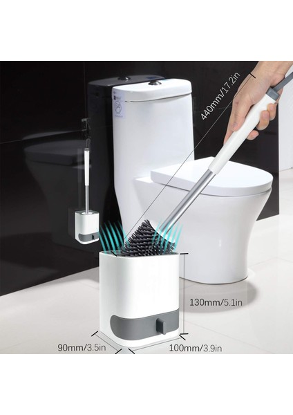 Tuvalet Fırçası Ve Tutucu Yükseltilmiş Silikon Tuvalet Fırçası Tutucu Seti, Ayrıştırılabilir Tuvalet Temizleme Fırçası Ve Banyo Tuvalet Suyu Çekmecesi (Yurt Dışından) fırsatları