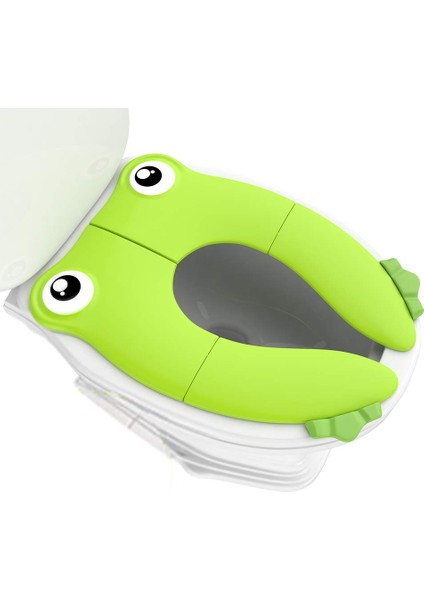 Tuvalet Kapağı Katlanabilir Tuvalet Eğitmeni, Kaymaz Silikon Pedli Taşınabilir Seyahat Tuvalet Kapağı, Seyahat Yatağı Tavası Için Geri Dönüştürülebilir Tuvalet Kapağı (Yurt Dışından)