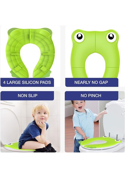 Tuvalet Kapağı Katlanabilir Tuvalet Eğitmeni, Kaymaz Silikon Pedli Taşınabilir Seyahat Tuvalet Kapağı, Seyahat Yatağı Tavası Için Geri Dönüştürülebilir Tuvalet Kapağı (Yurt Dışından) modelleri