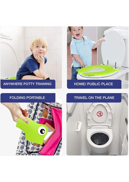 Tuvalet Kapağı Katlanabilir Tuvalet Eğitmeni, Kaymaz Silikon Pedli Taşınabilir Seyahat Tuvalet Kapağı, Seyahat Yatağı Tavası Için Geri Dönüştürülebilir Tuvalet Kapağı (Yurt Dışından) indirimleri