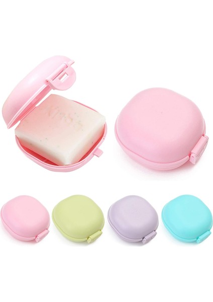 Seyahat Sabun Kutusu, 4pcs Kapaklı Plastik Sabunluk, Taşınabilir Sabun Kutusu, Su Geçirmez Sabunluklar, Banyo Seyahat Yürüyüş Kamp Için (Yeşil, Mavi, Mor, Pembe) (Yurt Dışından)
