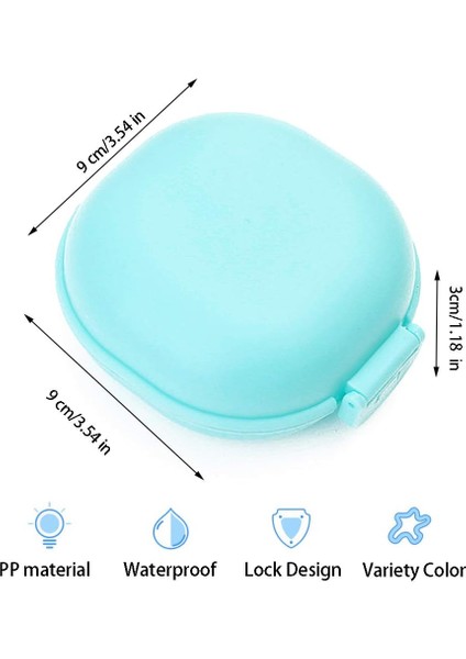 Seyahat Sabun Kutusu, 4pcs Kapaklı Plastik Sabunluk, Taşınabilir Sabun Kutusu, Su Geçirmez Sabunluklar, Banyo Seyahat Yürüyüş Kamp Için (Yeşil, Mavi, Mor, Pembe) (Yurt Dışından)