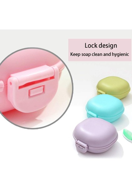 Seyahat Sabun Kutusu, 4pcs Kapaklı Plastik Sabunluk, Taşınabilir Sabun Kutusu, Su Geçirmez Sabunluklar, Banyo Seyahat Yürüyüş Kamp Için (Yeşil, Mavi, Mor, Pembe) (Yurt Dışından)