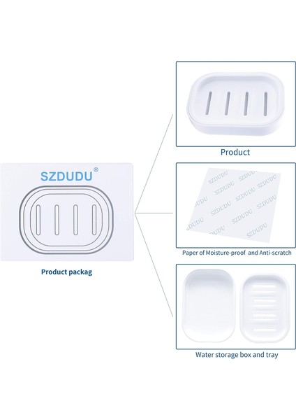 Banyo Sabunluk. Güçlü Drenaj. Sabunu Kuru Tutun. Kolay Temizlenebilir Sabunluk (Beyaz) (Yurt Dışından) fiyatları