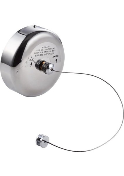 Steel, Paslanmaz, Geri Çekilebilir, Elbise Askısı, Uzatılabilir, Cilalı, Krom, Elbise Kurutma Makinesi, Halat, Ayarlanabilir, 2,8 M, Iç Mekan, Dış Mekan, Balkon (Yurt Dışından)