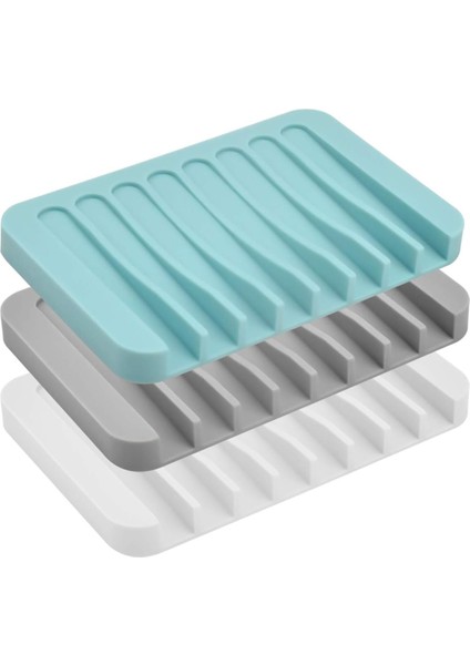 3pcs Sabunluk Sabunluk, Şelaleli Silikon Sabunluk, Mutfak Banyo Sünger Sabun Için Duş Sabunluk, Duş, Banyo, Mutfak Için Renkli Sabunluk (Yurt Dışından)