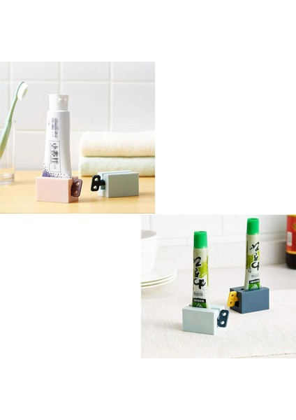 4 Parça Diş Macunu Sıkacağı, Haddeleme Tüp Diş Macunu Sıkacağı Koltuk Tutucu, Diş Macunu Dispenseri Banyo Için Döndür Dispenser Tüp Sıkacağı (Yurt Dışından)