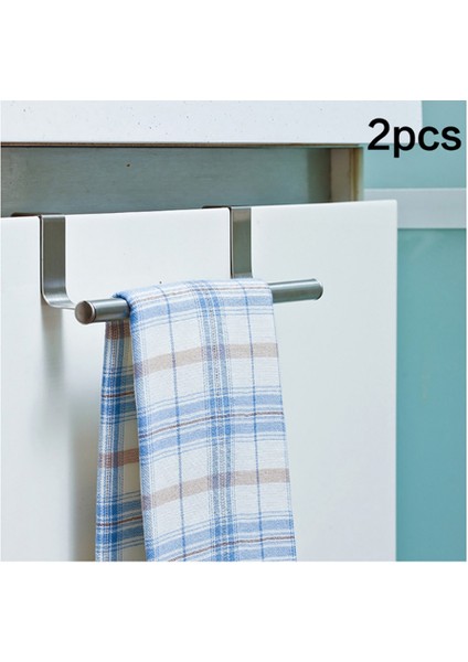 2 Adet 9 "Uzunluk Paslanmaz Çelik Havlu Bar Tutucu, Mutfak Dolabı Üzeri Dolap Kapı Kancası, Organizatör Asılı Askı Raf Depolama Tutucular Aksesuarları, Gümüş (Yurt Dışından) fırsatları