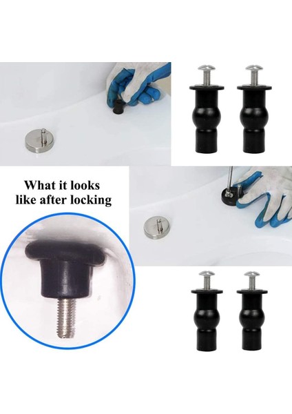 Tuvalet Sabitleme Koltuğu 2 Çift Kauçuk Genişleyen Cıvata, 304 Paslanmaz Çelik Tuvalet Sabitleme Vidaları Kauçuk Genişleyen Tuvalet Sabitleme Menteşeleri Vidaları (Yurt Dışından) indirimleri