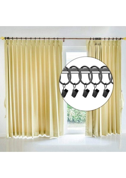 Perde Klipsi 38mm, Perde Klipsi, 36 Parça Klipsli Perde Halkası, Demirden Yapılmış, Klipsli, Güçlü Ve Dayanıklı, Perdeler Için, Duş Perdeleri, Kolye Uçları, Fotoğraflar (Siyah) (Yurt Dışından) modelleri