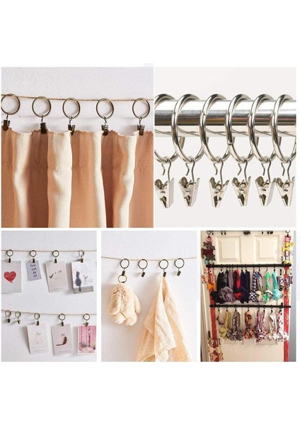 Perde Klipsi 38mm, Perde Klipsi, 36 Parça Klipsli Perde Halkası, Demirden Yapılmış, Klipsli, Güçlü Ve Dayanıklı, Perdeler Için, Duş Perdeleri, Kolye Uçları, Fotoğraflar (Siyah) (Yurt Dışından) fırsatları