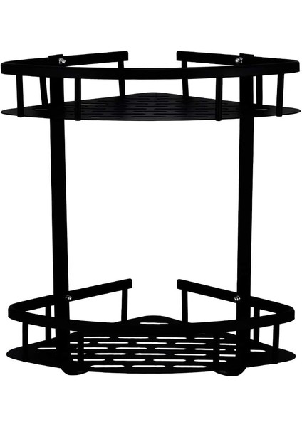 Esinti Banyo Duş Kutusu + Sabunluk Havlu Bar Saklama Köşesi Duş Rafı Matkapsız Duş Rafı Kendinden Yapışkanlı Paslanmaz Dikdörtgen Siyah Hh-1028b Hh-1028b (Yurt Dışından)
