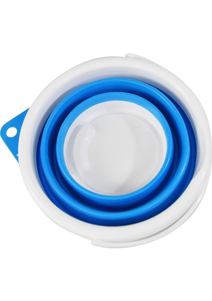Home-X Katlanır Kova, Temizlik Için Taşınabilir Kova, Dış Mekan Veya Iç Mekan Kullanımı Için Plastik Kova, 10" D X 8 ½" Y, 1,3 Galon Kapasite, Mavi/Beyaz (Yurt Dışından) fiyatları