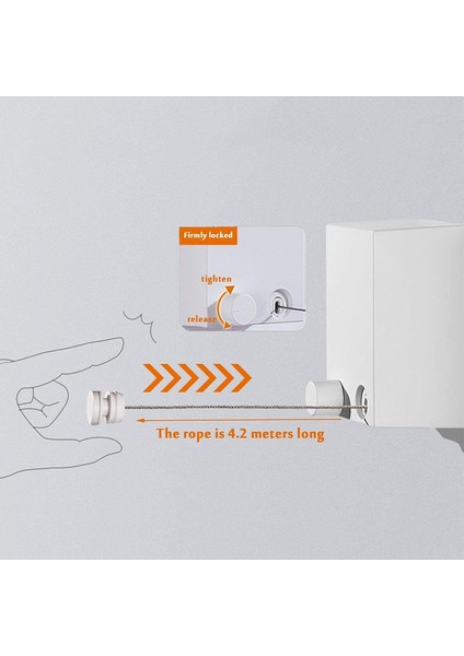 Geri Çekilebilir Çamaşır Ipi 4.2m Paslanmaz Çelik Tel Yıkama Elbiseleri Kapalı Açık Islak Veya Kuru Çamaşırlar Için Vida Aparatı İle Kurutma (Yurt Dışından) fırsatları