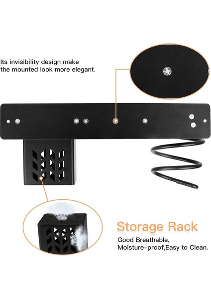 Esinti Banyo Depolama Raf Aksesuarları Tutucu Depolama Seti Saç Kurutma Makinesi Ve Saç Düzleştirici Profesyonel Duvara Monte Alüminyum Aksesuarlar (Yurt Dışından) modelleri