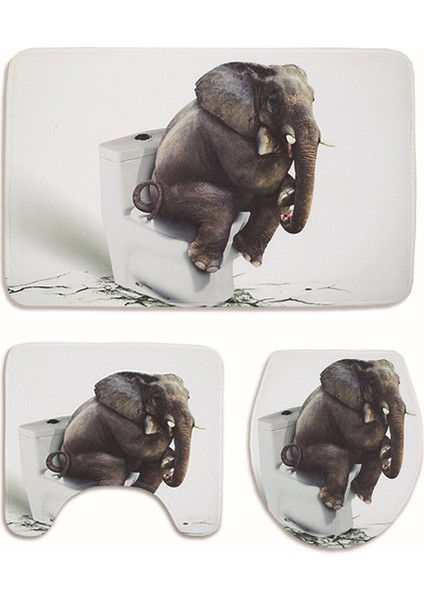 Heheja Modu Banyo Seti Banyo Paspas Seti 3 Parça Banyo Paspas Banyo Halısı Tuvalet Paspas Banyo Paspas Duş Mat (Stil 9) (Yurt Dışından) fiyatları