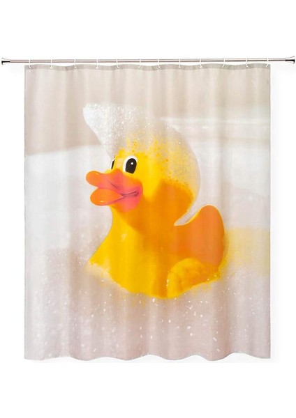 Klasik Karton Kauçuk Ducky Çocuklar Su Geçirmez Yıkanabilir Kumaş Duş Perdesi Hooks72ınchx72ınch (Yurt Dışından) fiyatları