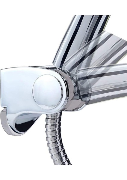 Duş Tutucu Duvara Monte El Duşu Tutucu, Krom, 25mm Ayarlanabilir Eğim Açısı (Yurt Dışından)