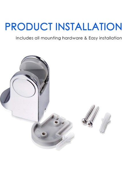 Duş Tutucu Duvara Monte El Duşu Tutucu, Krom, 25mm Ayarlanabilir Eğim Açısı (Yurt Dışından) indirimleri