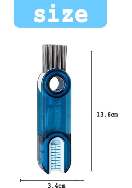 Esinti 6 Adet 3'Ü 1 Arada Çok Fonksiyonlu Kapak Temizleme Fırçası Çok Fonksiyonlu Su Şişesi Temizleme Aracı Ev Mutfak Temizleme Aracı (Yurt Dışından)
