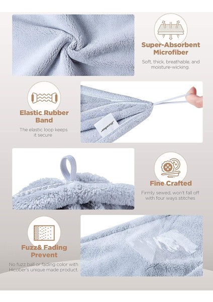 Mikrofiber Saç Havlusu, Hicober Islak Saçlar Için 3 Paket Saç Türbanları, Kıvırcık Saçlar Için Kurutma Saç Sarma Havluları Kadın Anti Frizz (Yurt Dışından) fiyatları