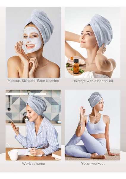 Mikrofiber Saç Havlusu, Hicober Islak Saçlar Için 3 Paket Saç Türbanları, Kıvırcık Saçlar Için Kurutma Saç Sarma Havluları Kadın Anti Frizz (Yurt Dışından) indirimleri
