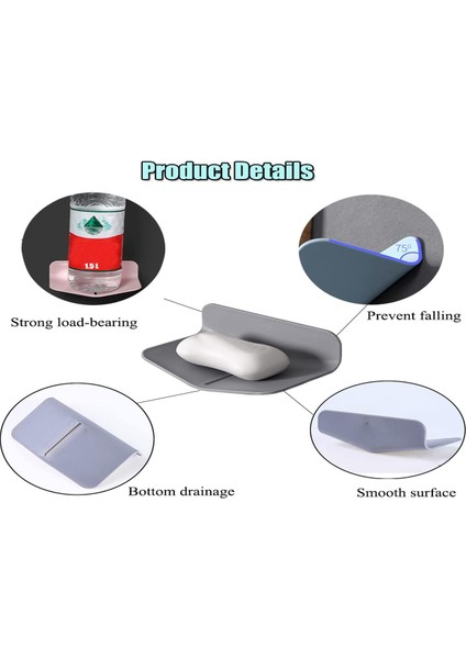 Esinti Sabunluk Vantuz Duş Yumruksuz Boşaltılabilir Duş Sabunluk Banyo Için Yapışkan Duvara Monte Sabunluk Mutfak Için. (Yurt Dışından) modelleri