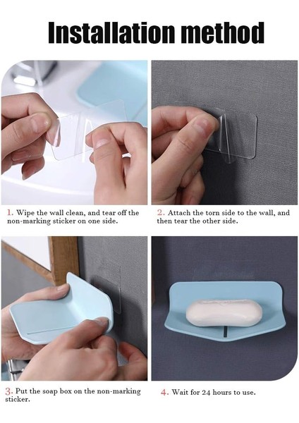 Esinti Sabunluk Vantuz Duş Yumruksuz Boşaltılabilir Duş Sabunluk Banyo Için Yapışkan Duvara Monte Sabunluk Mutfak Için. (Yurt Dışından) indirimleri