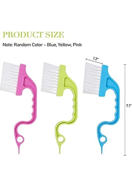 Trycooling El Tipi Oluk Boşluğu Temizleme Aletleri Kapı Pencere Parçası Mutfak Temizleme Fırçaları (Rastgele Renk-Mavi, Sarı, Pembe) (Yurt Dışından) fiyatları