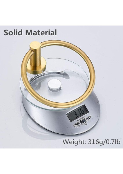 Havlu Halkası Duvara Monte Yuvarlak 304 Paslanmaz Çelik Altın Havlu Tutucu Banyo Veya Mutfak Duş Banyo Aksesuarı 16 Cm (Yurt Dışından) indirimleri