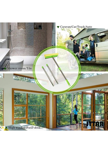 Evrensel Pencere Kazıyıcı, 58 "Uzatma Çubuğu, Pencere Temizleme Aracı, 10" Uzun Saplı Sünger Araç Ön Camı Kazıyıcı (Yurt Dışından) modelleri