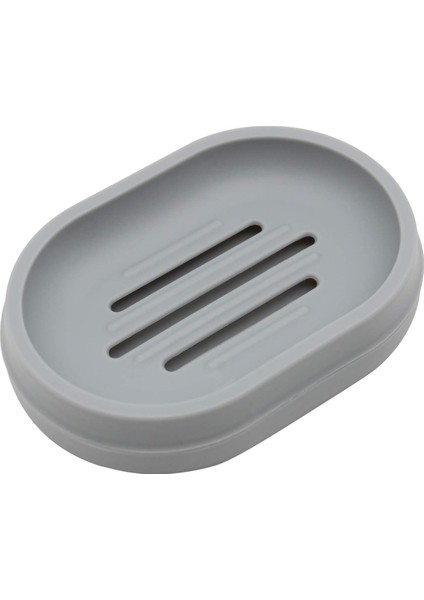 Kufung Sabunluk, Plastik Sabunluk, Banyo Duşu Için Sabunluk Tutucu Şelale Süzgeç Mutfak, Sabunu Kuru Tut Ve Temizlemesi Kolay (Gri, Plastik-Oval Şekil) (Yurt Dışından)