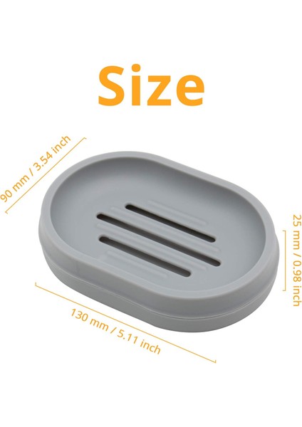Kufung Sabunluk, Plastik Sabunluk, Banyo Duşu Için Sabunluk Tutucu Şelale Süzgeç Mutfak, Sabunu Kuru Tut Ve Temizlemesi Kolay (Gri, Plastik-Oval Şekil) (Yurt Dışından) fiyatları