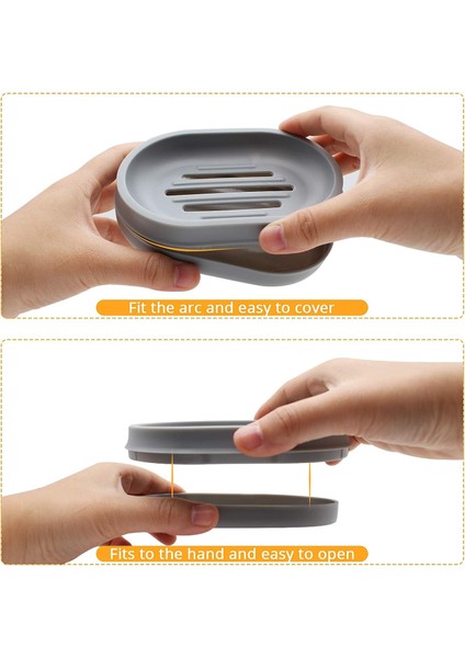 Kufung Sabunluk, Plastik Sabunluk, Banyo Duşu Için Sabunluk Tutucu Şelale Süzgeç Mutfak, Sabunu Kuru Tut Ve Temizlemesi Kolay (Gri, Plastik-Oval Şekil) (Yurt Dışından) modelleri