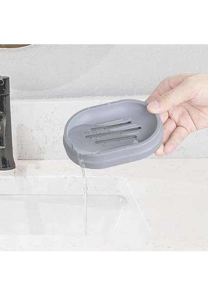 Kufung Sabunluk, Plastik Sabunluk, Banyo Duşu Için Sabunluk Tutucu Şelale Süzgeç Mutfak, Sabunu Kuru Tut Ve Temizlemesi Kolay (Gri, Plastik-Oval Şekil) (Yurt Dışından) indirimleri