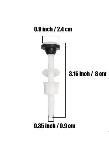 4 Paket Klozet Vidaları, 3 "Evrensel Plastik Klozet Cıvataları, Yıkayıcılar Değiştirme, Üstten Montajlı Klozet Menteşeleri Için Tava Kafası Klozet Cıvataları Ve Somunları (Yurt Dışından) fiyatları