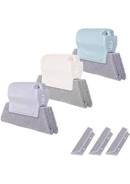 3'Lü Paket Pencere Yuvası Temizleme Fırçası, Elde Taşınabilir Aralık Temizleme Aracı, Sabit Fırça Başlığı Tasarımı Ovma Pedi Malzemesi (Yurt Dışından)