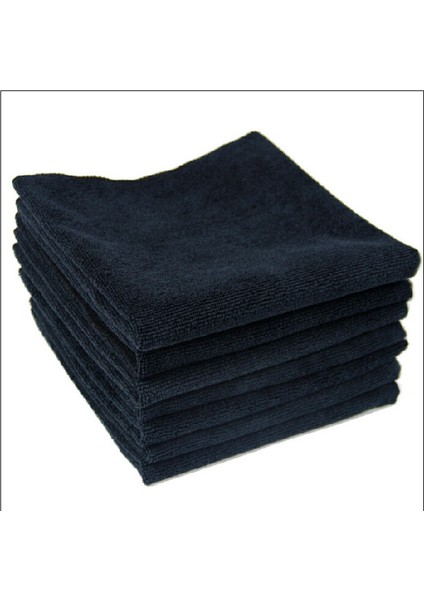 Mikrofiber Bulaşık Bezleri Çok Amaçlı Bulaşık Bezleri Polyester Mesh Ovma Tarafı Ev Mutfak Banyo Temizleme Paketi 8'Li 30x30cm Siyah (Yurt Dışından)