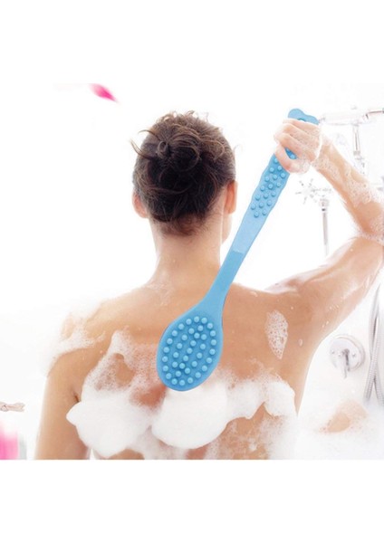 Uzun Saplı Banyo Fırçası - Yumuşak Ve Rahat Vücut Masaj Fırçası, Sırtı Her Yöne Temizleyebilir (Mavi) (Yurt Dışından) fırsatları