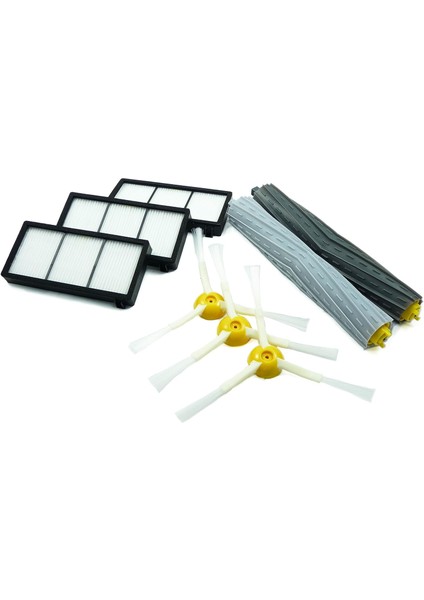 Irobot Orijinal Yedek Parça 800 Ve 900 Serisi Eki (3 Aeroforce Filtresi, 3 Döner Yan Fırça Ve Çok Yüzeyli Kauçuk Fırça Seti) (Yurt Dışından)