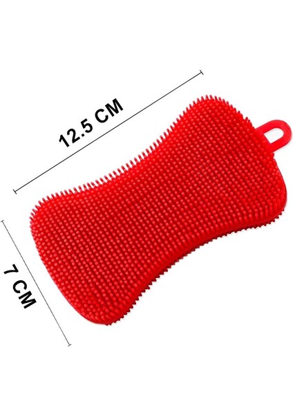 Silikon Sünger, Gıda Sınıfı Silikon Scrubbers Scrubber Fırçası Çok Yönlü Mutfak Bulaşık Fırçası Bulaşık, Tencere, Bot, Kase, Sebze, Meyve, Tava Için Silikon Sünger - 3 Parça (Yurt Dışından) modelleri