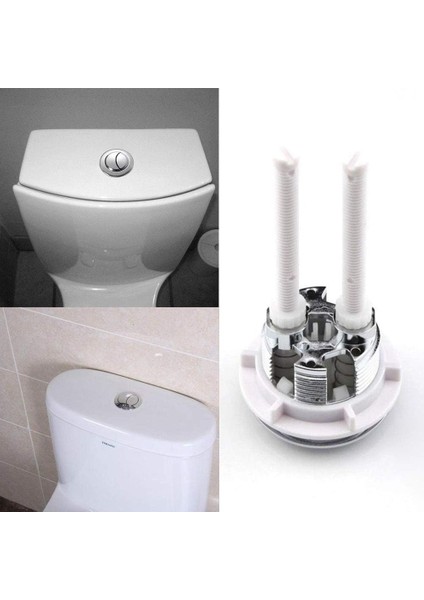 38mm Çift Basma Düğmesi Tuvalet Sifonu Krom Yüksek Basınçlı Pompalama Tuvalet Aksesuarları Alışveriş Merkezi Tarafından Aracı Kapatır (Yurt Dışından)