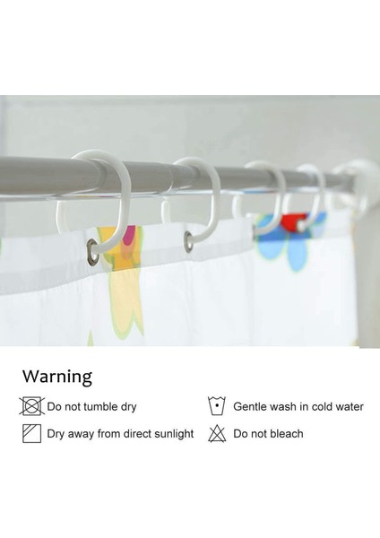 Esinti Renkli Çocuk Duş Perdeleri, 12 Kancalı Komik Banyo Duş Perdesi (Yurt Dışından) indirimleri