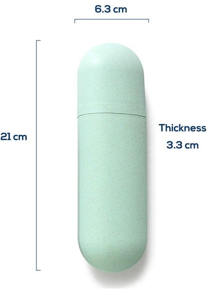 Esinti Çevre Dostu Seyahat Diş Fırçası Buğday Samanı Malzeme Plastik Diş Fırçası Kapağı Olmadan Diş Macunu Tutucu (Yurt Dışından)