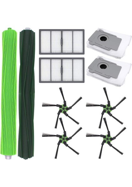 Irobot Roomba S9 (9150) S9 S9 Plus (9550) Robot Süpürge Için Breeze Yedek Parçalar - 2 Filtre, 4 Yan Fırça, 2 Çanta, 1 Lastik Fırça Seti Lokıua (Yurt Dışından)