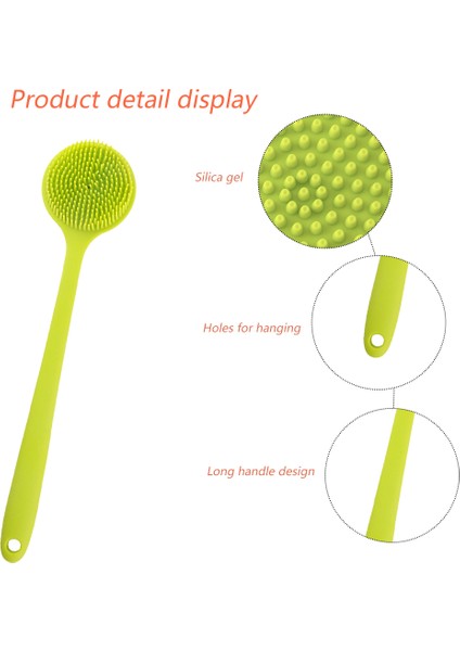 Esinti Ev Silikon Banyo Fırçası Uzun Saplı Temizleyici Çok Amaçlı Uzun Saplı Banyo Fırçası Masaj Banyo Fırçası (Yurt Dışından) fırsatları