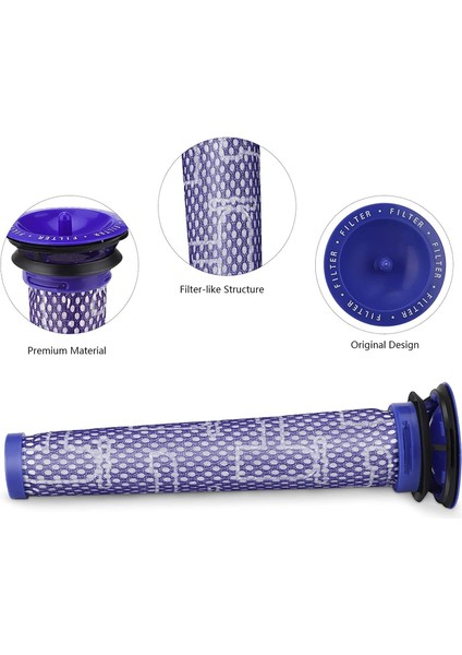 Dyson V8 / V7 Için Breeze Filtresi, Dyson V7 / V8 Absolute Ve Hayvan Süpürgeleri Için Yıkanabilir Yedek Filtreler, Dyson V8 Için Vakum Aksesuarı (Yurt Dışından)
