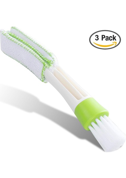 Araba Havalandırma Için Breeze Mini Duster, 3'Lü Otomotiv Klima Temizleyici Ve Fırça Seti, Klavye Pencere Yaprakları Panjur Panjur Için Toz Toplayıcı Temizleme Bezi Aracı (Yurt Dışından)